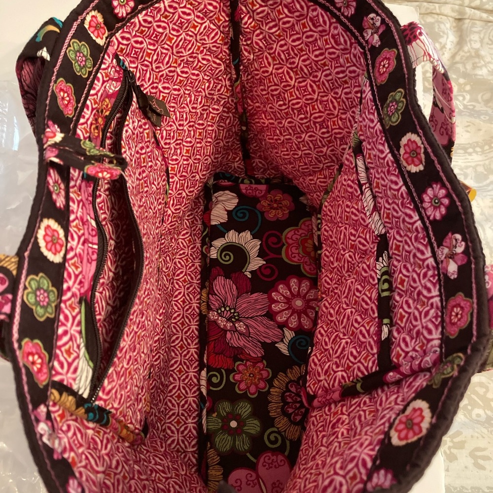 Vera Bradley Quilted Cotton Tote Bag - Picture 5 of 7